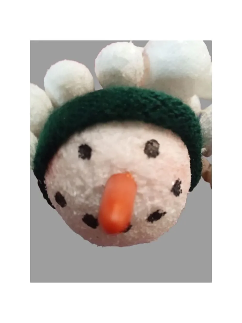 Set of 2 Vintage Snowman Head Garlands 12+ Feet Total Holiday Decor